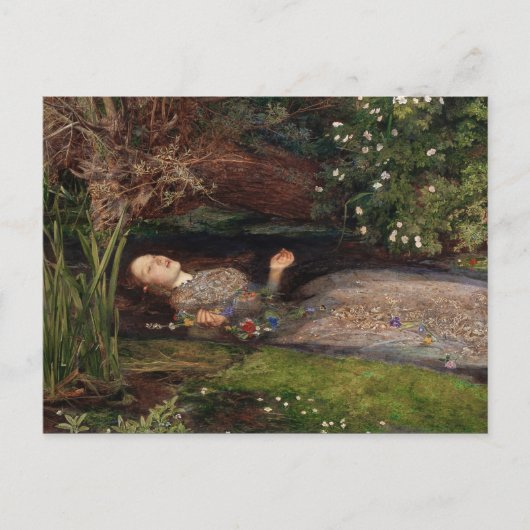 Ophelia by John Everett Millais ポストカード (正面)