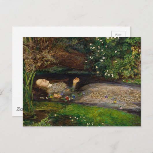 Ophelia by John Everett Millais ポストカード (正面/裏面)