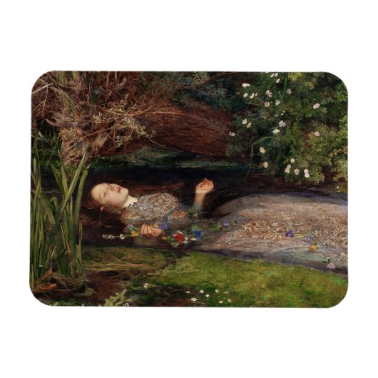 Ophelia by John Everett Millais マグネット (横)