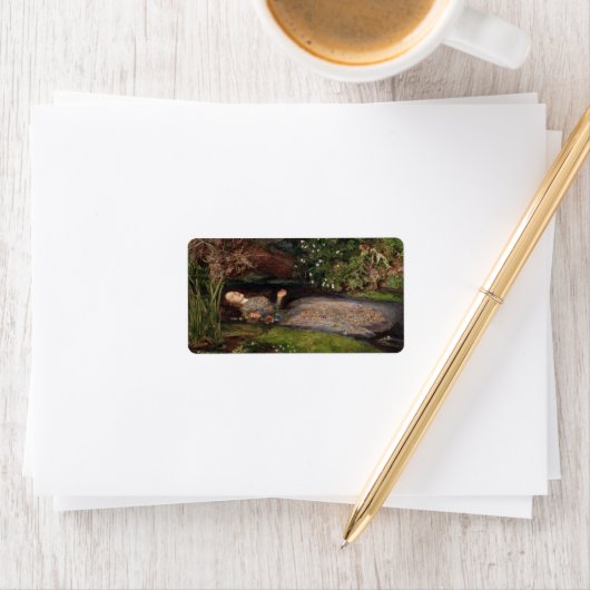 Ophelia by John Everett Millais ラベル (インサイチュ)