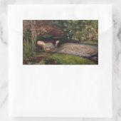 Ophelia by John Everett Millais 長方形シール (バッグ)
