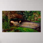Ophelia by John Everett Millais (1851) ポスター (正面)