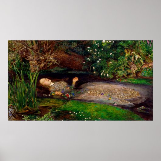 Ophelia by John Everett Millais (1851) ポスター (正面)