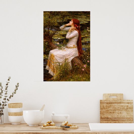 Ophelia by John William Waterhouse ポスター (キッチン)