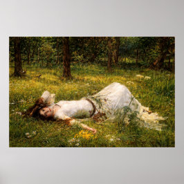 Ophelia by John William Waterhouse ポスター