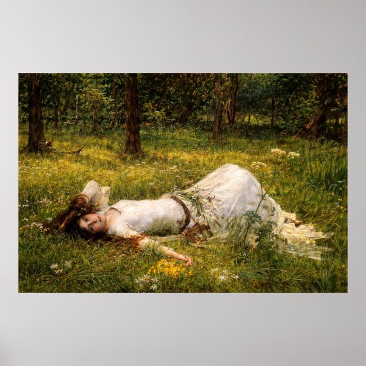 Ophelia by John William Waterhouse ポスター (正面)