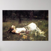 Ophelia, by John William Waterhouse, 1889 ポスター (正面)