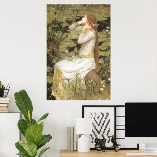 OPHELiA, by John William Waterhouse, 1894 ポスター (ホームオフィス)