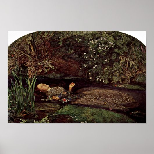 Ophelia By Millais, John Everett (最高のQuality) ポスター (正面)