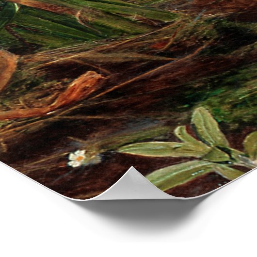 Ophelia by Sir John Everett Millais ポスター (角)