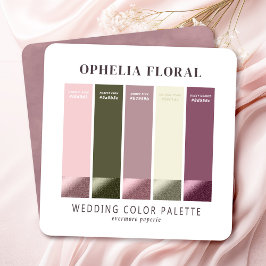 Ophelia Dusty Mauveのカラー結婚パレットカード 招待状