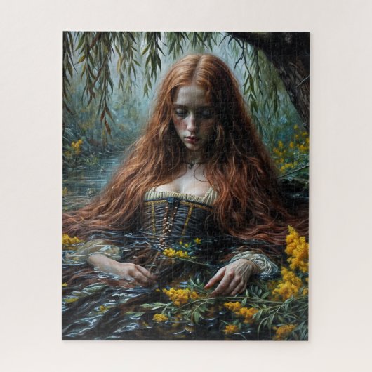 Ophelia In Water Original Art  ジグソーパズル (縦)