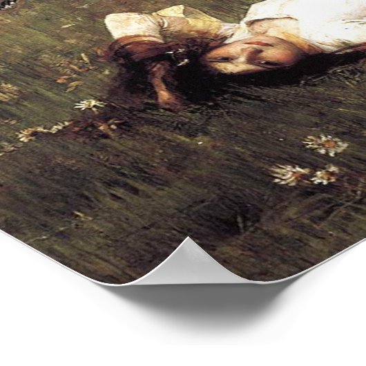 Ophelia - John William Waterhouse ポスター (角)