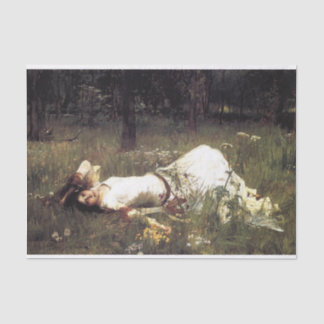 Ophelia、John William Waterhouse Decompage著 薄葉紙