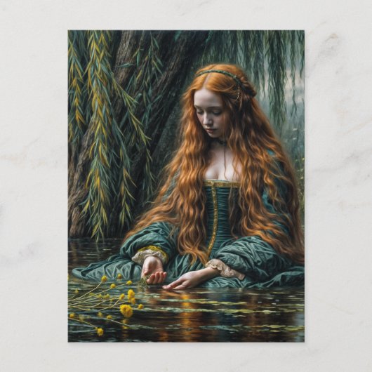 Ophelia Near Willow Tree オリジナルアート ポストカード (正面)