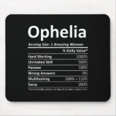 Ophelia Nutrition Personalized Name Funny Christma マウスパッド (正面)