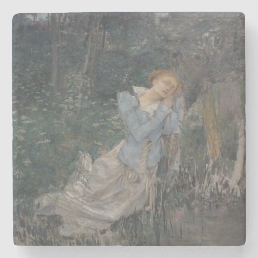 Ophelia (Weeping Woman) (by Jules Bastien-Lepage) ストーンコースター (正面)