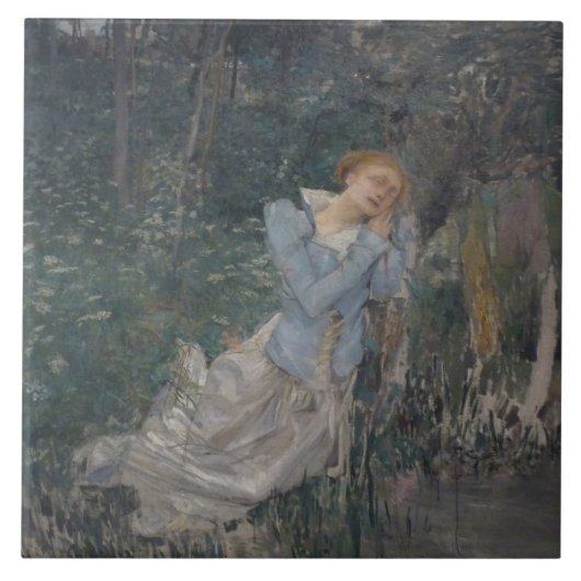 Ophelia (Weeping Woman) (by Jules Bastien-Lepage) タイル (正面)