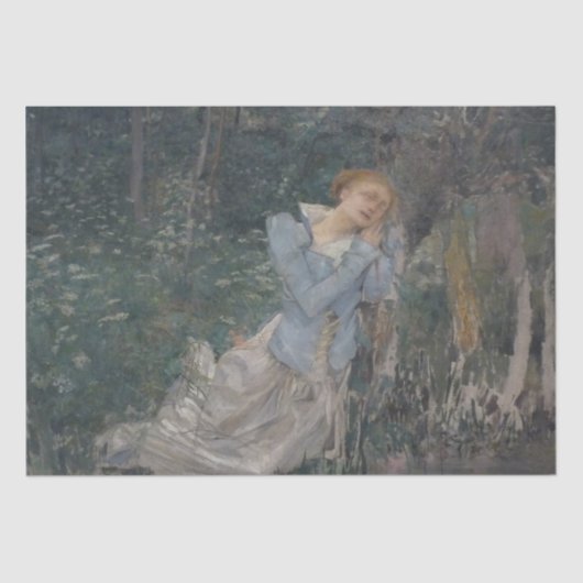 Ophelia (Weeping Woman) (by Jules Bastien-Lepage) 薄葉紙 (正面)