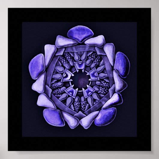 Ophidioderma Detail in Purple ポスター (正面)