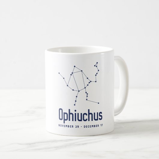 Ophiuchusの第13 (占星術の)十二宮図の印の17の11月12月29日マグ コーヒーマグカップ (正面右)
