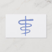 Ophiuchus。 (占星術の)十二宮図は青に署名します 名刺 (裏面)