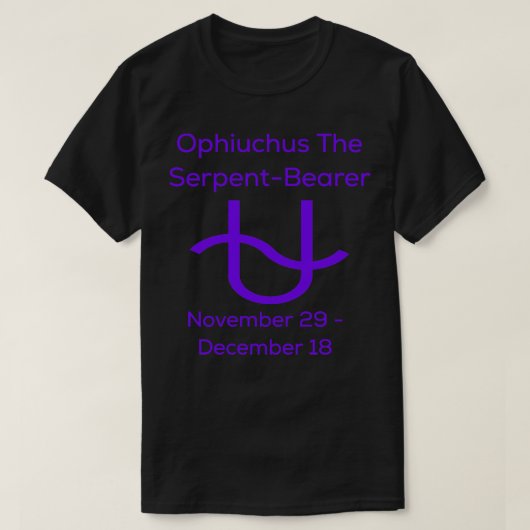 Ophiuchus the SepentBearer〔占星術の〕十二宮図 Tシャツ (デザイン正面)