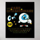 Ophthalmologist Retro Eye Doctor Gift Optometry Nu ポスター (正面)