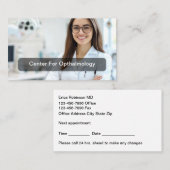 Ophthalmologist Vision Care Appointment Cards 名刺 (正面/裏面)