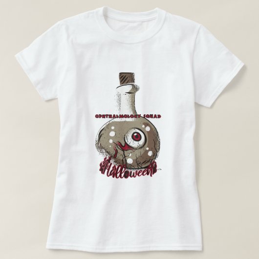 Ophthalmology Squad - ハロウィンな眼球 Tシャツ (デザイン正面)