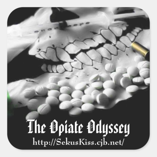 Opiate Odyssey "ギア"ステッカー！ スクエアシール (正面)