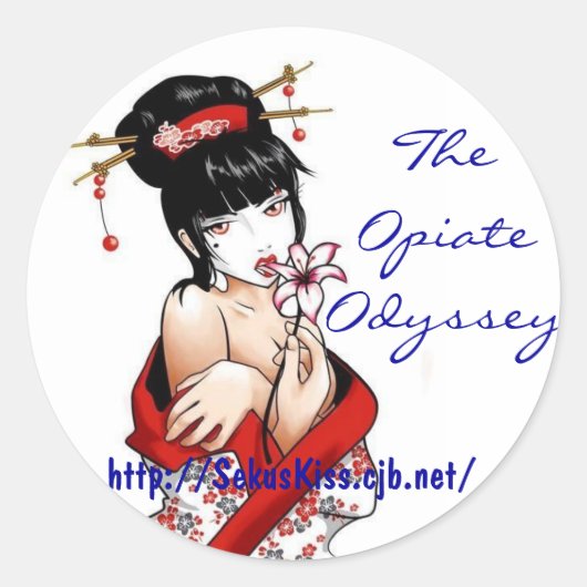 Opiate Odyssey "ギア"ステッカー！ ラウンドシール (正面)