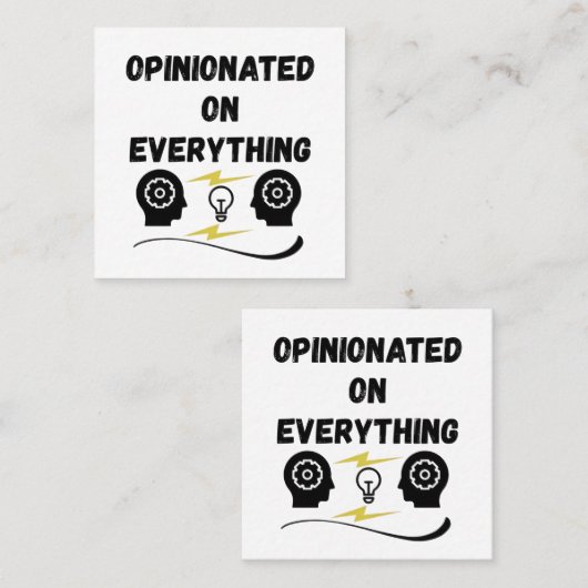 Opinionated On Everything スクエア名刺 (正面/裏面)