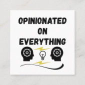 Opinionated On Everything スクエア名刺 (裏面)