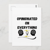 Opinionated On Everything ポストカード (正面/裏面)