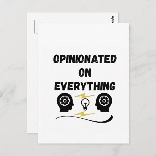 Opinionated On Everything ポストカード (正面/裏面)