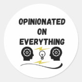 Opinionated On Everything ラウンドシール (正面)