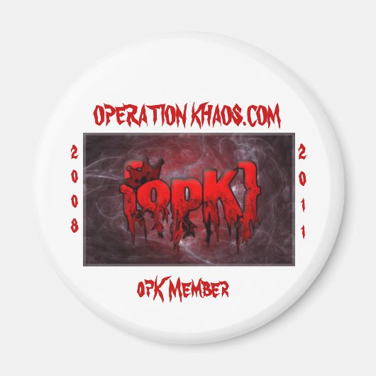 opkバナー, OPERATION KHAOS.COM, opKメンバー, 20... マグネット (正面)