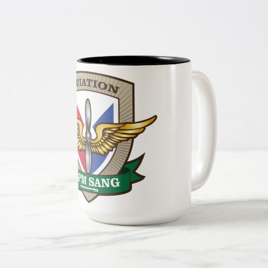 OPMは航空部のコーヒー・マグを歌いました ツートーンマグカップ (正面右)