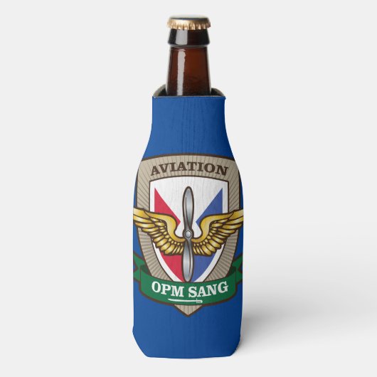 OPM SANG航空部門茶 ボトルクーラー (ボトル正面)