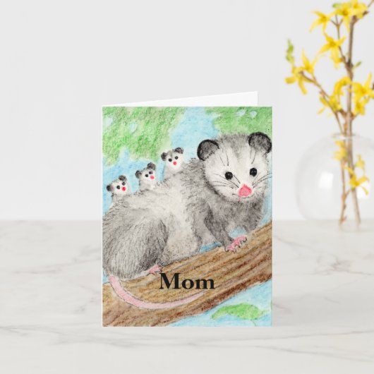 Opossumカード カード (黄色い花)