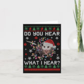 Opossumクリスマス私が聞くものを聞くクリスマスOpo カード (正面)