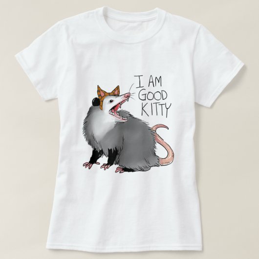 OpossumシャツおもしろいI Possumいい子猫 Tシャツ (デザイン正面)
