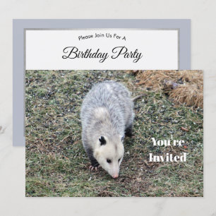 Opossumフォト誕生日 招待状