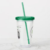 Opossumママ及び家族の再使用可能なコップおよびわら アクリルタンブラー (左)