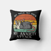 Opossum私の首の後部不安発作ポッサムソングWo クッション (裏面)