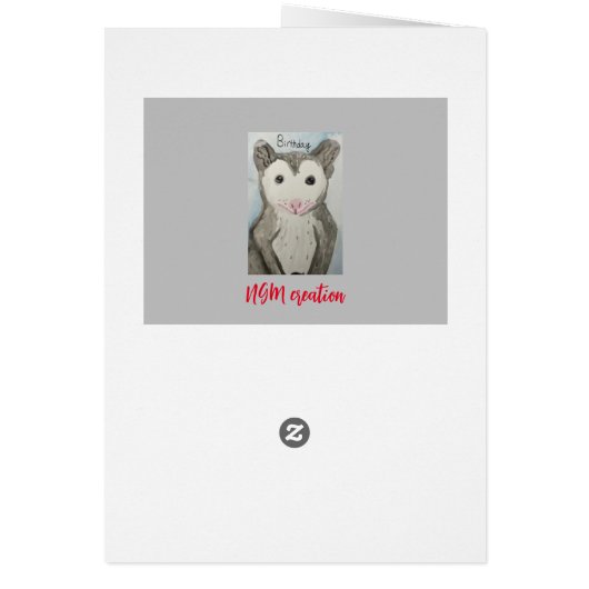 Opossum誕生日を取る (裏面)