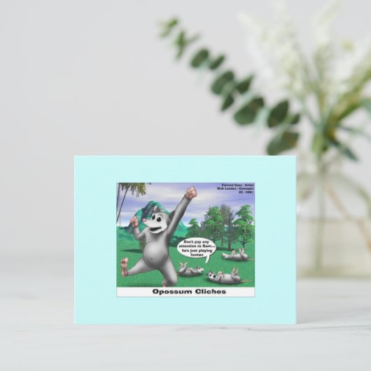 OPossum遊の消印 ポストカード (スタンド正面)