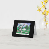 OPossum遊のDead Cartoonノートカーおもしろいド カード (黄色い花)