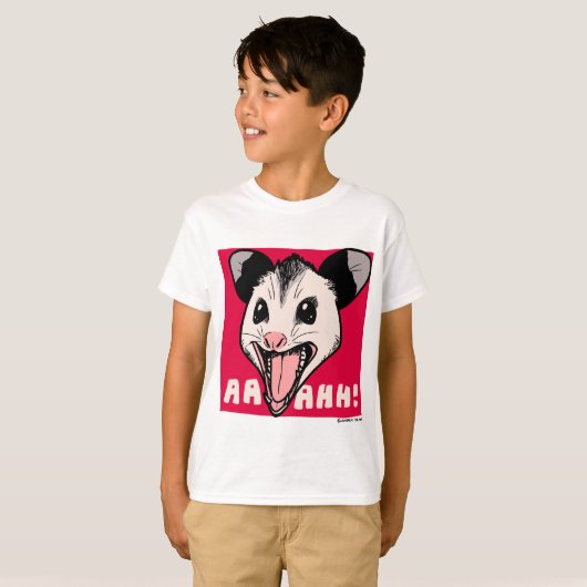 Opossum "AHHH" Tシャツ (正面フル)